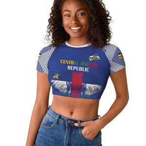 Afro Central African Republic Football Custom Raglan Cropped T shirt Go Champions - African Pride