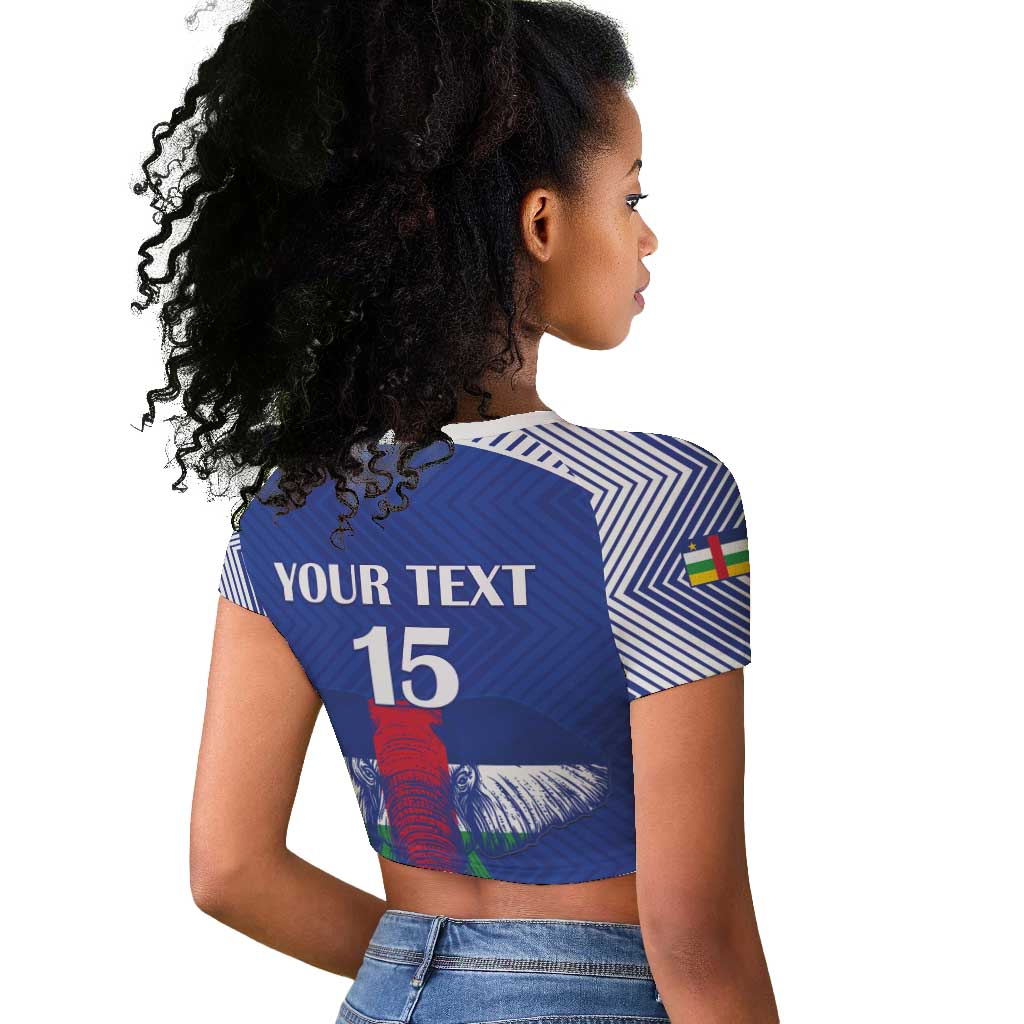 Afro Central African Republic Football Custom Raglan Cropped T shirt Go Champions - African Pride