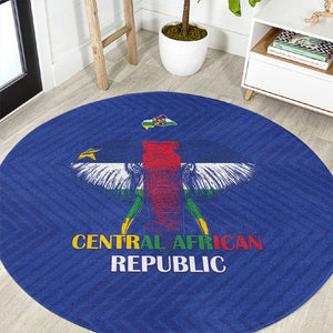 Afro Central African Republic Football Round Carpet Go Champions - African Pride