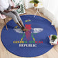 Afro Central African Republic Football Round Carpet Go Champions - African Pride