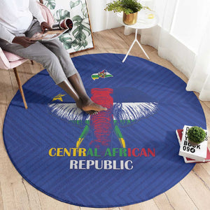 Afro Central African Republic Football Round Carpet Go Champions - African Pride