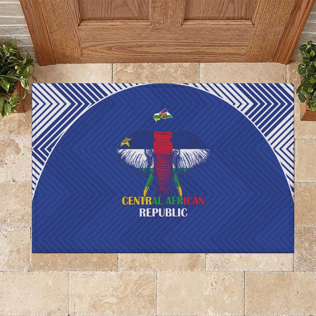 Afro Central African Republic Football Rubber Doormat Go Champions - African Pride