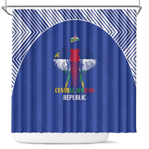 Afro Central African Republic Football Shower Curtain Go Champions - African Pride