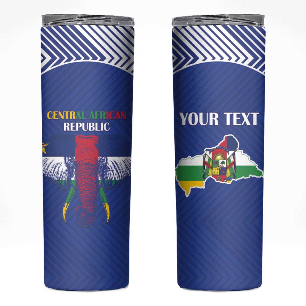 Afro Central African Republic Football Custom Skinny Tumbler Go Champions - African Pride