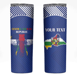 Afro Central African Republic Football Custom Skinny Tumbler Go Champions - African Pride