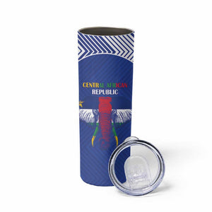 Afro Central African Republic Football Custom Skinny Tumbler Go Champions - African Pride