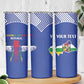 Afro Central African Republic Football Custom Skinny Tumbler Go Champions - African Pride