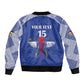 Afro Central African Republic Football Custom Sleeve Zip Bomber Jacket Go Champions - African Pride
