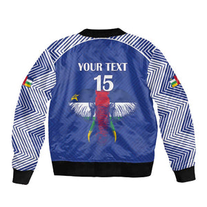 Afro Central African Republic Football Custom Sleeve Zip Bomber Jacket Go Champions - African Pride