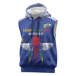 Afro Central African Republic Football Custom Sleeveless Hoodie Go Champions - African Pride