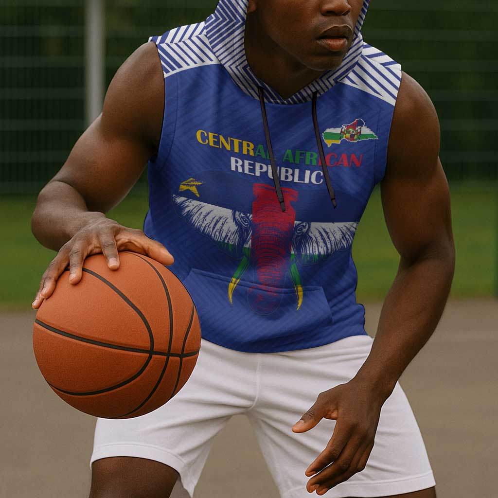 Afro Central African Republic Football Custom Sleeveless Hoodie Go Champions - African Pride