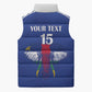Custom Central African Republic Football Sleeveless Puffer Jacket Go Champions