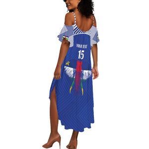 Afro Central African Republic Football Custom Summer Maxi Dress Go Champions - African Pride