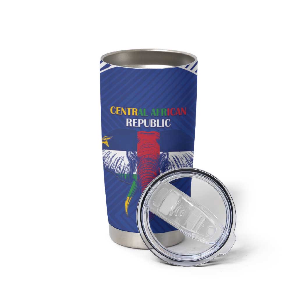 Afro Central African Republic Football Custom Tumbler Cup Go Champions - African Pride
