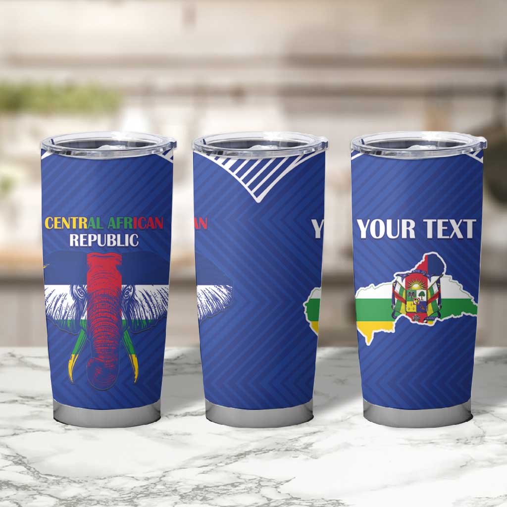 Afro Central African Republic Football Custom Tumbler Cup Go Champions - African Pride