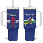 Afro Central African Republic Football Custom Tumbler With Handle Go Champions - African Pride