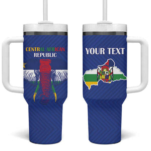 Afro Central African Republic Football Custom Tumbler With Handle Go Champions - African Pride
