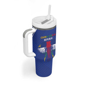 Afro Central African Republic Football Custom Tumbler With Handle Go Champions - African Pride