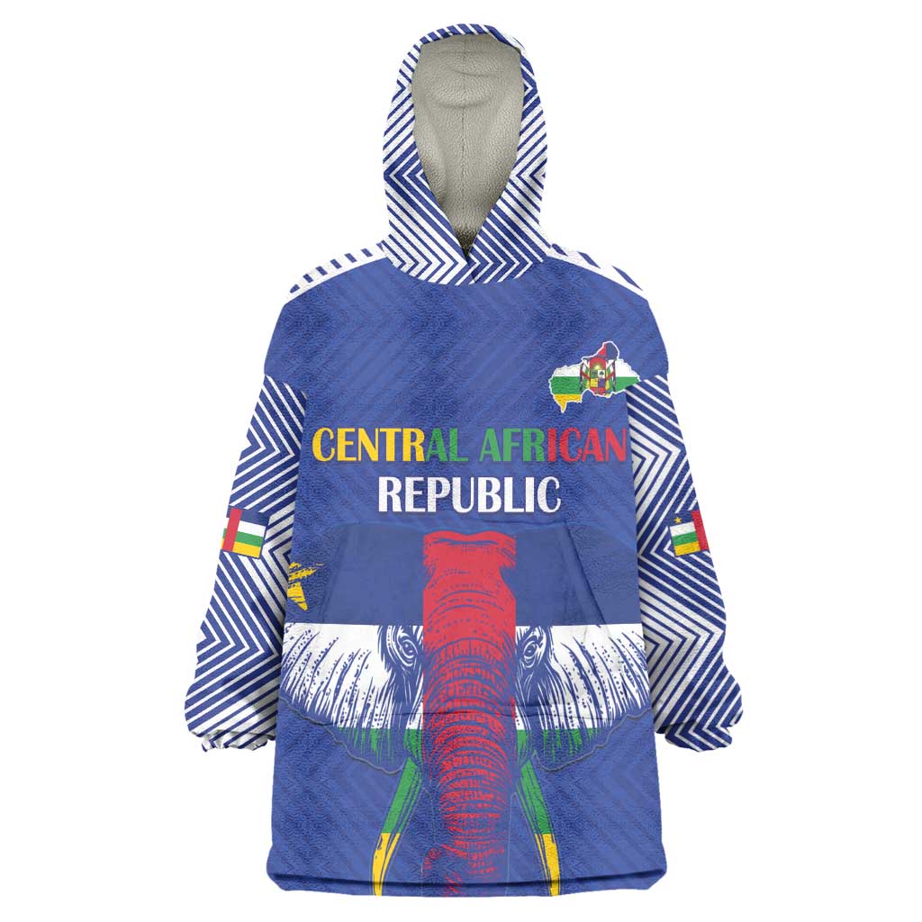 Afro Central African Republic Football Custom Wearable Blanket Hoodie Go Champions - African Pride