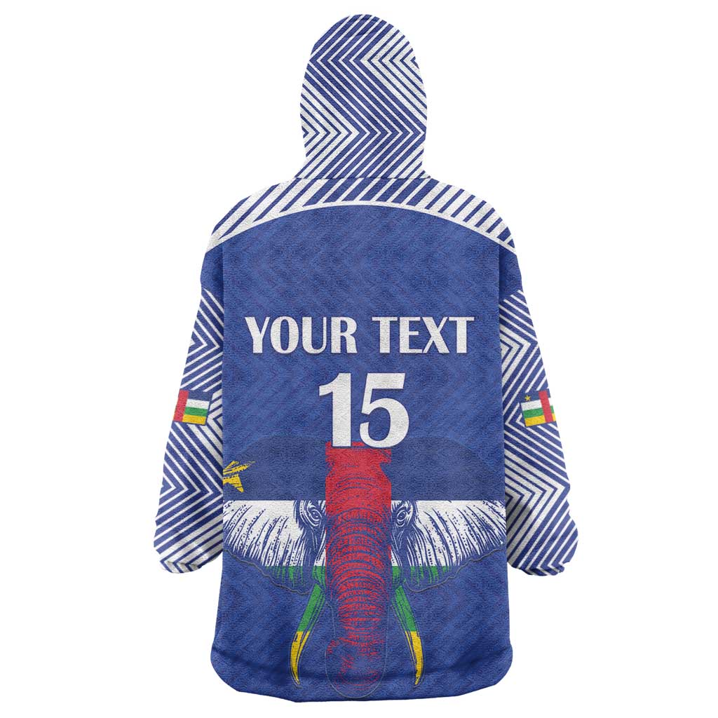 Afro Central African Republic Football Custom Wearable Blanket Hoodie Go Champions - African Pride