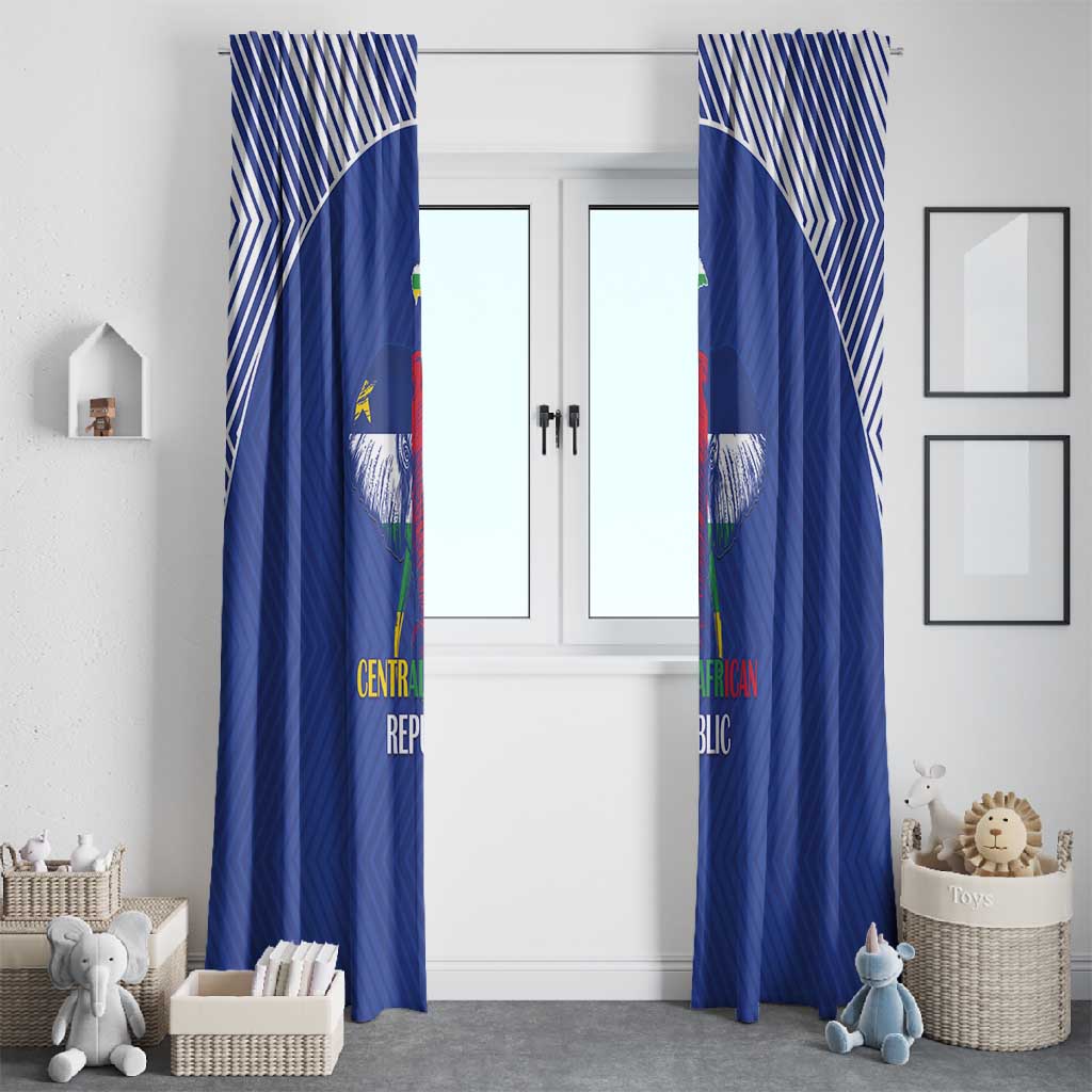 Afro Central African Republic Football Window Curtain Go Champions - African Pride