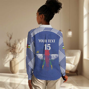 Afro Central African Republic Football Custom Women Casual Shirt Go Champions - African Pride
