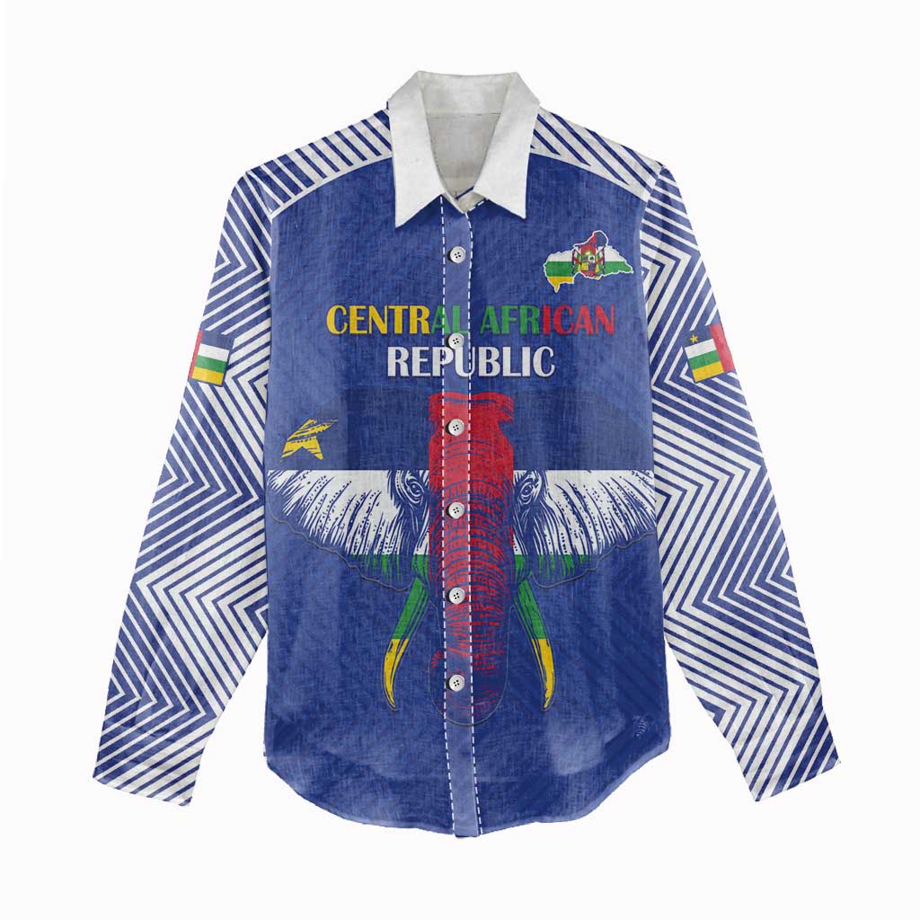 Afro Central African Republic Football Custom Women Casual Shirt Go Champions - African Pride