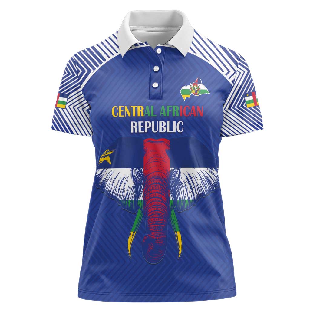 Afro Central African Republic Football Custom Women Polo Shirt Go Champions - African Pride