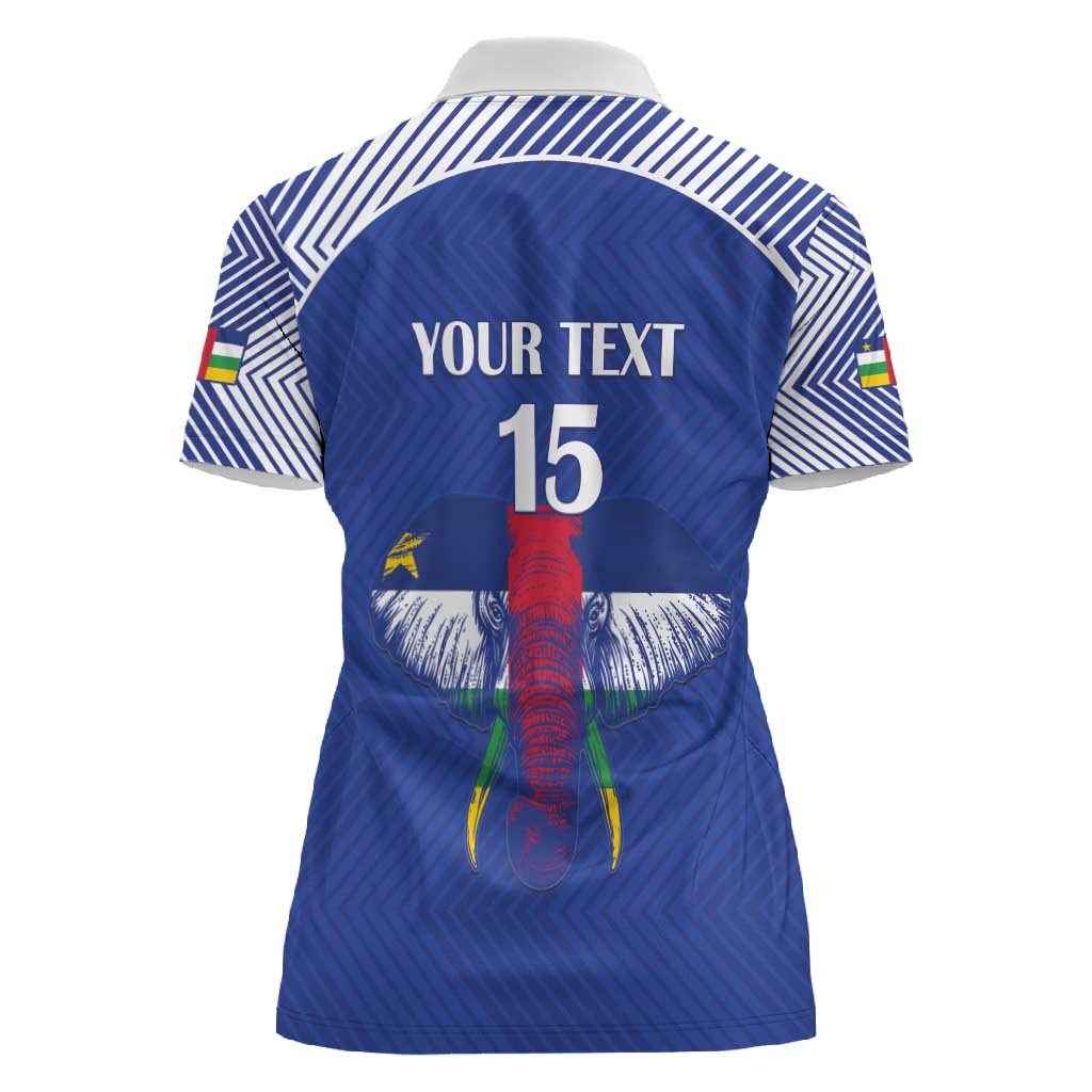 Afro Central African Republic Football Custom Women Polo Shirt Go Champions - African Pride
