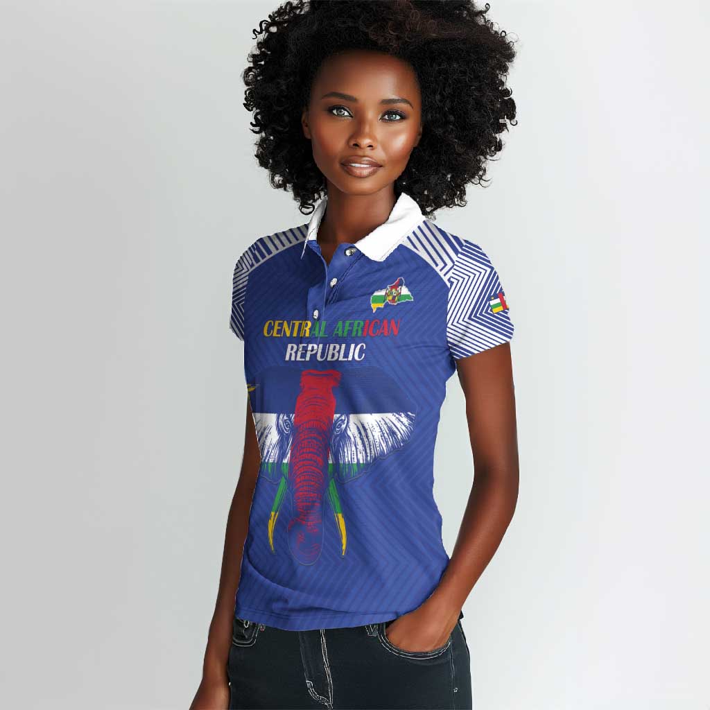 Afro Central African Republic Football Custom Women Polo Shirt Go Champions - African Pride