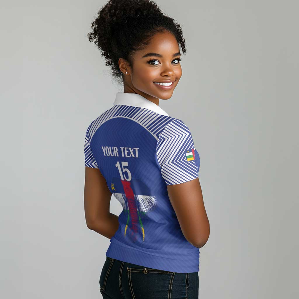 Afro Central African Republic Football Custom Women Polo Shirt Go Champions - African Pride