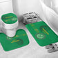 Mauritania Football Bathroom Set Coat Of Arms With Islamic Pattern