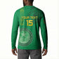Custom Mauritania Football Button Sweatshirt Coat Of Arms With Islamic Pattern