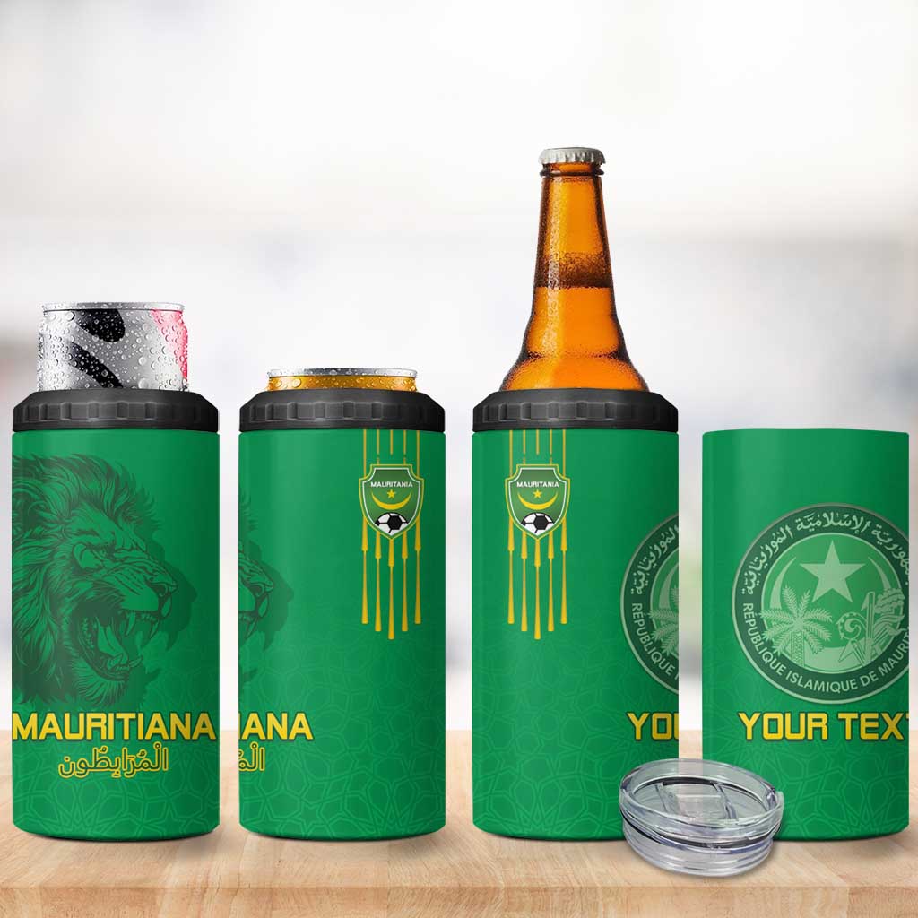 Afro Mauritania Football Custom 4 in 1 Can Cooler Tumbler Go Al-Murabitun - African Pride