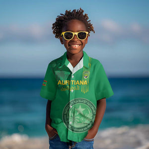 Afro Mauritania Football Custom Kid Hawaiian Shirt Go Al-Murabitun - African Pride