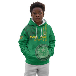 Afro Mauritania Football Custom Kid Hoodie Go Al-Murabitun - African Pride