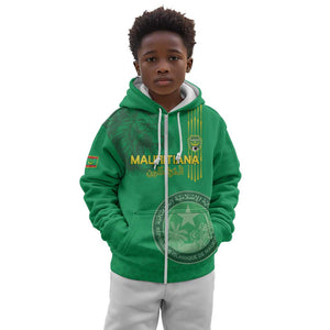 Afro Mauritania Football Custom Kid Hoodie Go Al-Murabitun - African Pride