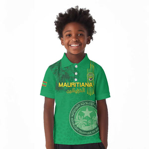 Afro Mauritania Football Custom Kid Polo Shirt Go Al-Murabitun - African Pride