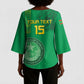 Custom Mauritania Football Kimono Sleeve Blouse Coat Of Arms With Islamic Pattern