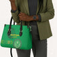 Mauritania Football Leather Bag Coat Of Arms With Islamic Pattern