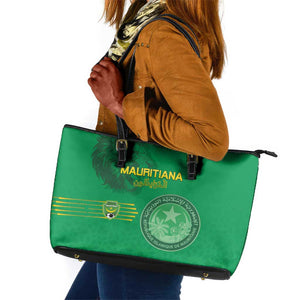 Afro Mauritania Football Leather Tote Bag Go Al-Murabitun - African Pride