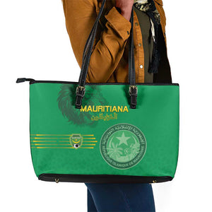 Afro Mauritania Football Leather Tote Bag Go Al-Murabitun - African Pride
