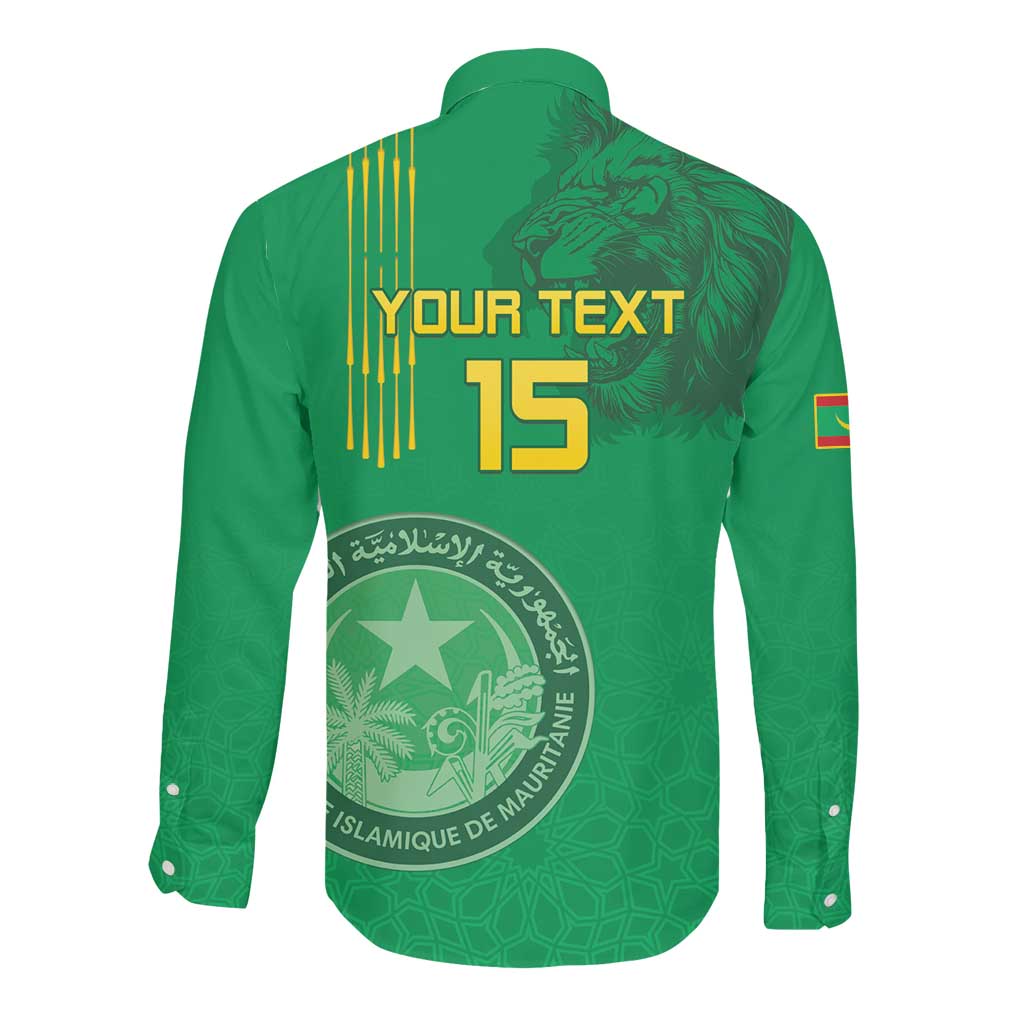 Afro Mauritania Football Custom Long Sleeve Button Shirt Go Al-Murabitun - African Pride