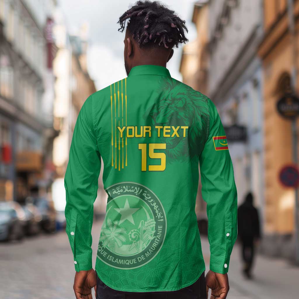 Afro Mauritania Football Custom Long Sleeve Button Shirt Go Al-Murabitun - African Pride