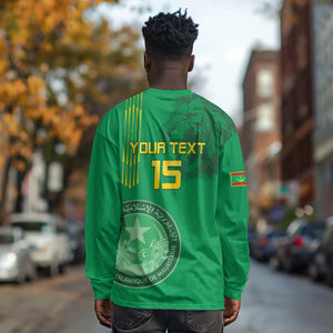 Afro Mauritania Football Custom Long Sleeve Shirt Go Al-Murabitun - African Pride