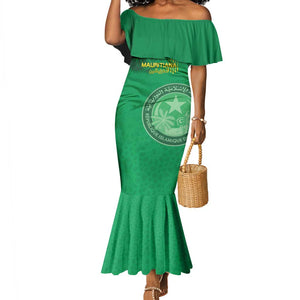 Afro Mauritania Football Custom Mermaid Dress Go Al-Murabitun - African Pride