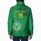 Custom Mauritania Football Padded Jacket Coat Of Arms With Islamic Pattern