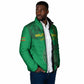 Custom Mauritania Football Padded Jacket Coat Of Arms With Islamic Pattern