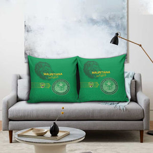 Mauritania Football Pillow Cover Coat Of Arms With Islamic Pattern