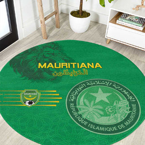 Afro Mauritania Football Round Carpet Go Al-Murabitun - African Pride